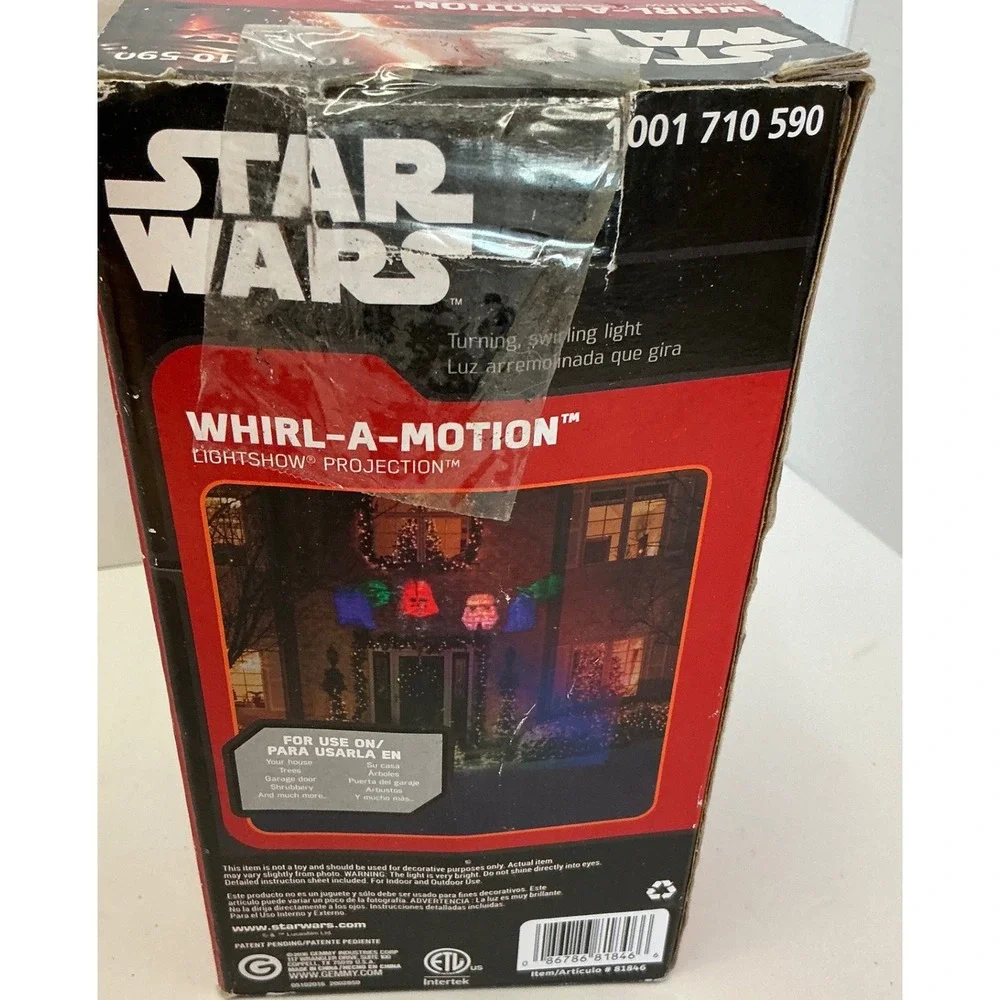 Star Wars Whirl-A-Motion LED Projector LightShow Darth Vader Stormtrooper Gemmy
